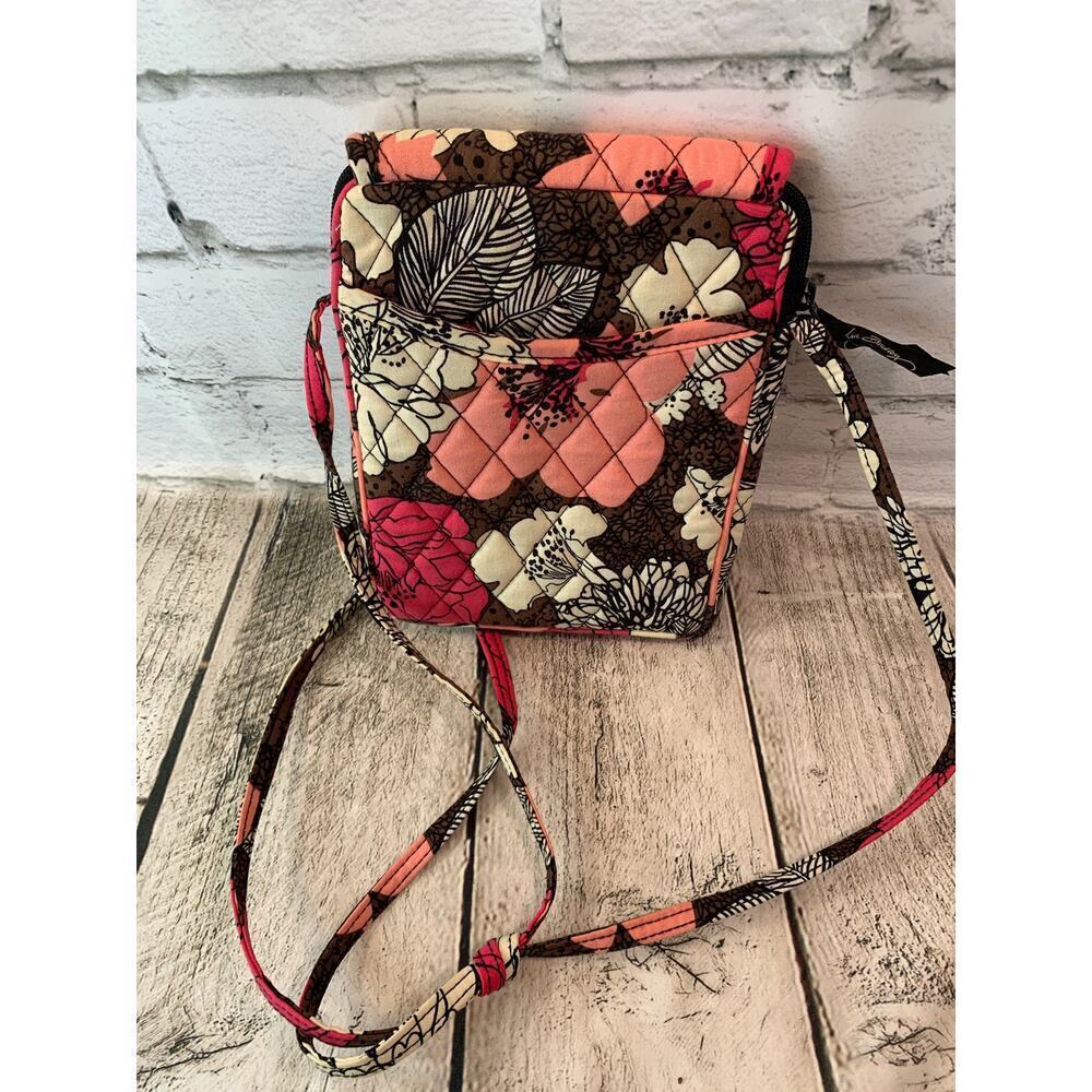 VERA BRADLEY Women’s Mocha Rouge Shoulder Crossbody Bag - Picture 6 of 6